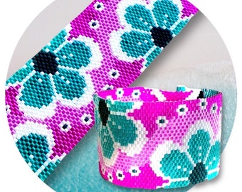 DIY Even count peyote pattern for the bracelet CARLA