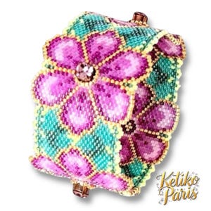 Schemat bransoletki ELOÏSE DIY, tkanie metodą peyote lub krosno