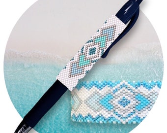 DIY Pen Cover Pattern peyote weaving - CORFOU