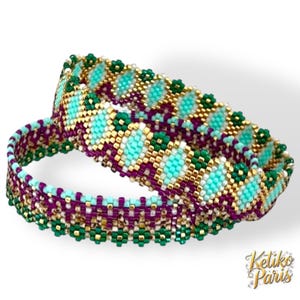 DIY JODI B&C Motifs Peyote pour 2 bracelets bangles (ouverts ou fermés) ou brick