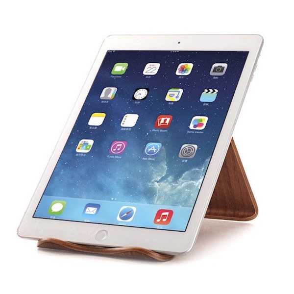 Wooden iPad/iPad mini Stand, iPad Stand Wood,Tablet Stand,iPad Holder,iPad Dock,Walnut Bent Plywood,Tablet Platform,Dock Station