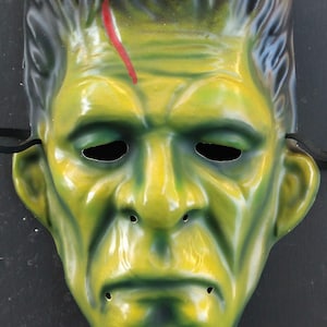 Traditional Frankenstein mask...Green color.  Inspired by Ben Cooper Costumes