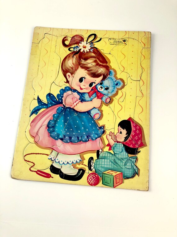 Vintage Picture Puzzle Little Girl Built Rite Toy 1950s Etsy