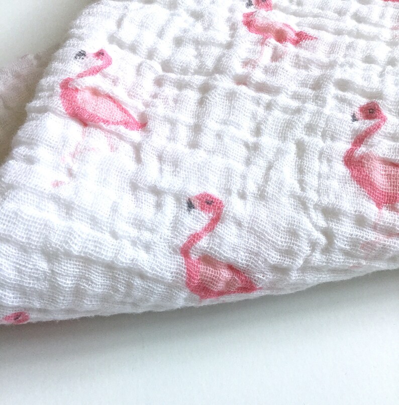 Gauze flamingo baby blanket swaddler infant nursery Etsy