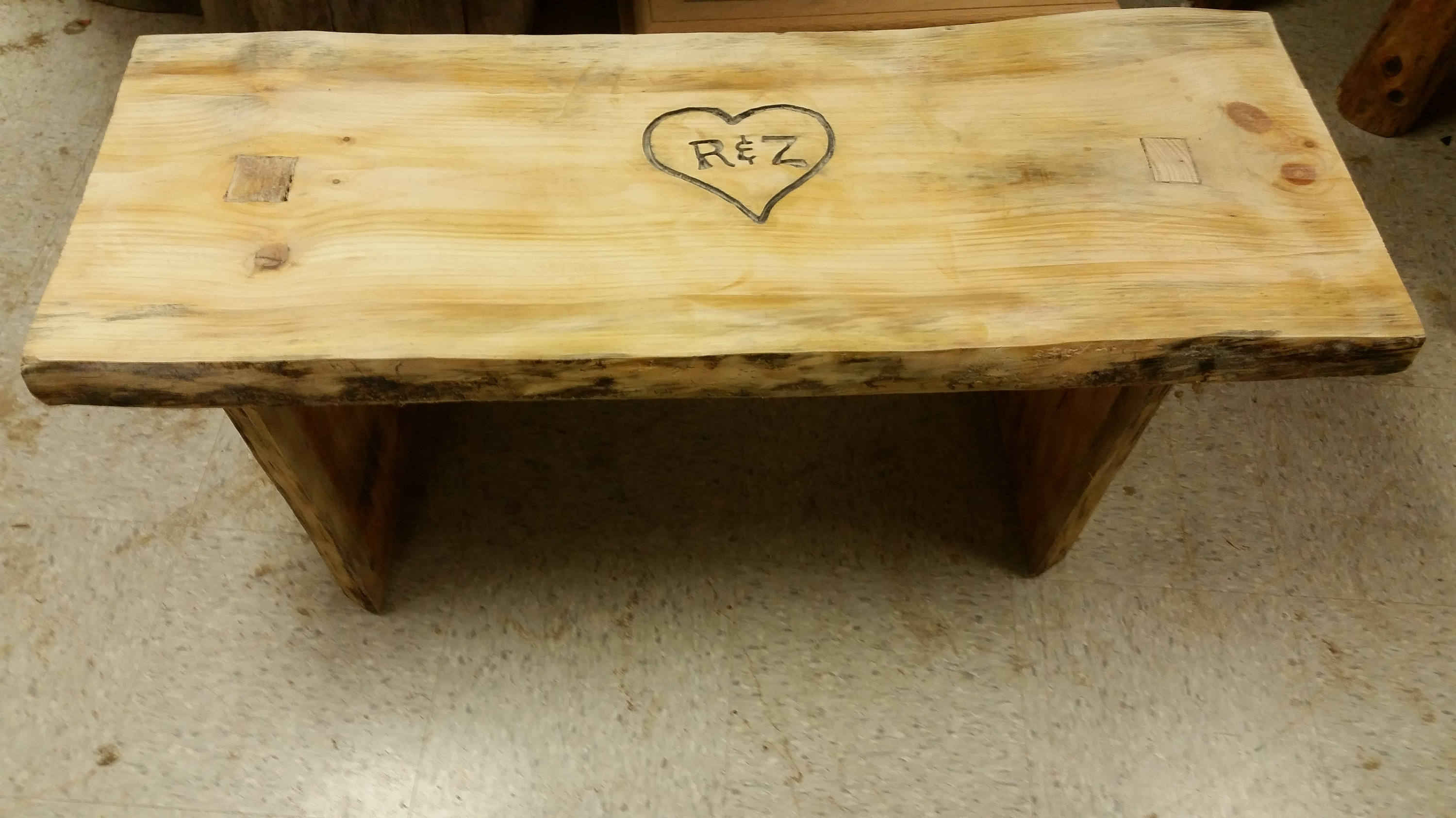 3 Foot Wedding Guest Book Bench KIT ships in 6 Days Etsy