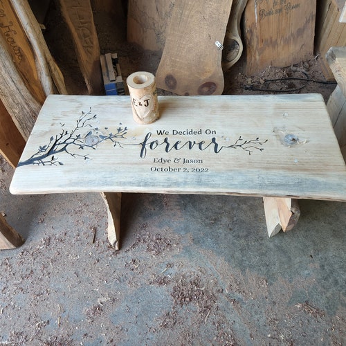 The Ultimate 4 Foot Wedding guest Book Bench With Etsy