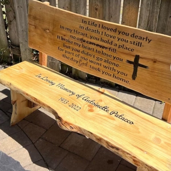 Memory Bench Personalized Garden Memorial Benches - Etsy