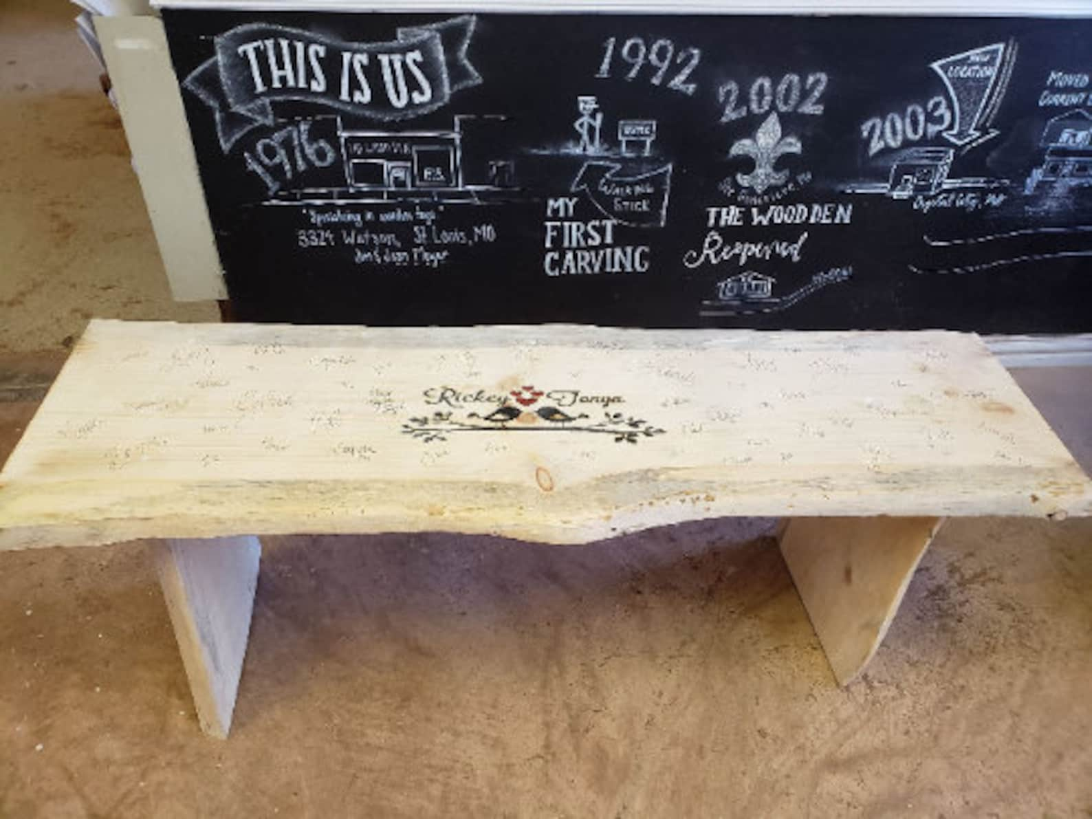 Wedding Guest Book Alternatives and Ideas wedding guests Signing Bench