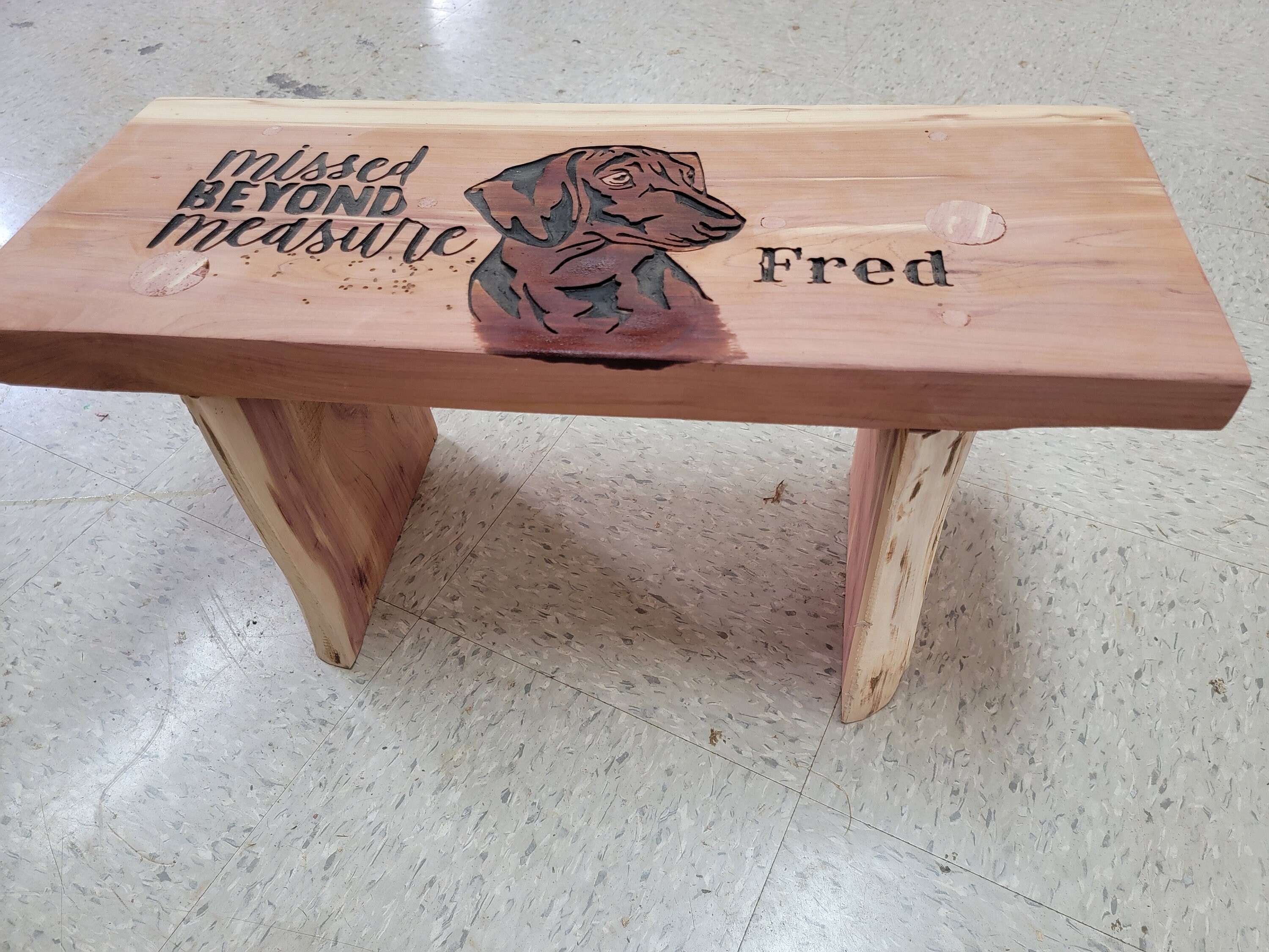 Pet Memorial Bench perfect for the Garden or Entryway Dog Etsy