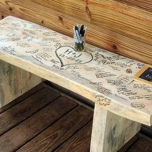 Guest Book Wedding Bench *3 foot- Live edge**