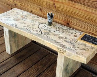 Guest Book Wedding Bench *3 foot- Live edge**