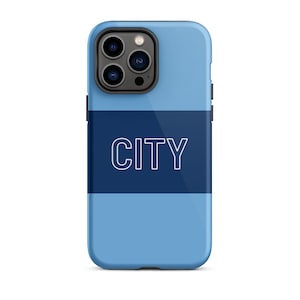 Manchester City Tough iPhone Case - Perfect for iphone 14 pro max, iphone 14, iphone 13, iphone 13 pro max and all recent iphones