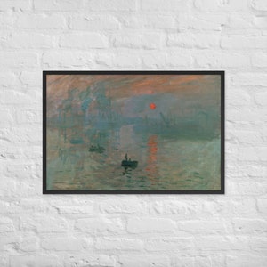 Claude Monet Impression Sunrise Framed poster Impression, Sunrise by Claude Monet | Monet Print | Monet Wall Art | Monet Poster