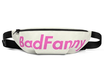 Bonita riñonera con temática de Bad Fanny / Rosa y beige / Riñonera / Riñoneras para mujer