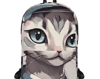 1998 Trigun Anime Kuroneko Sama Cat Head Vintage Kawaii Plush Backpack 1998 Trigun Anime Kuroneko Sama Cat Head Vintage Kawaii  main image 3