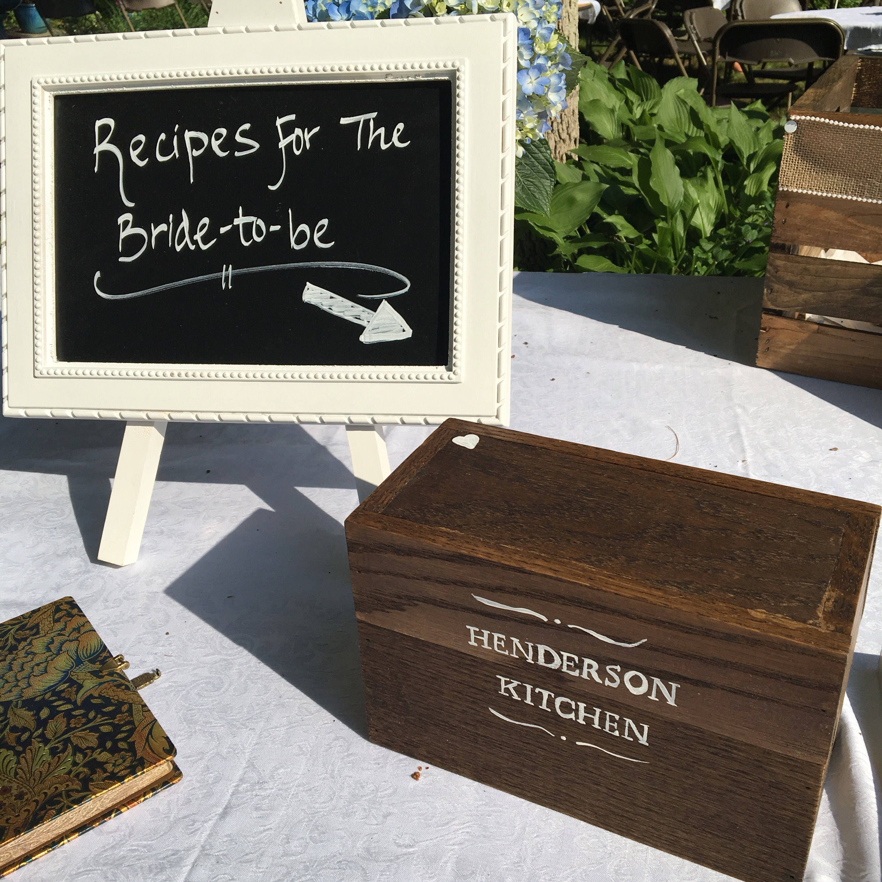 Recipe Box Bridal Shower Decor Kitchen Decor Etsy