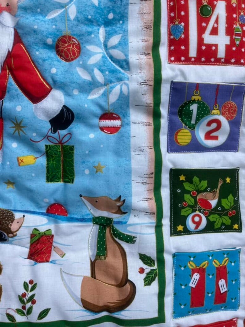 Santa advent calendar, handmade reusable advent calendar, baby's 1st Christmas, handmade Christmas, Christmas baby shower, handmade gift image 10