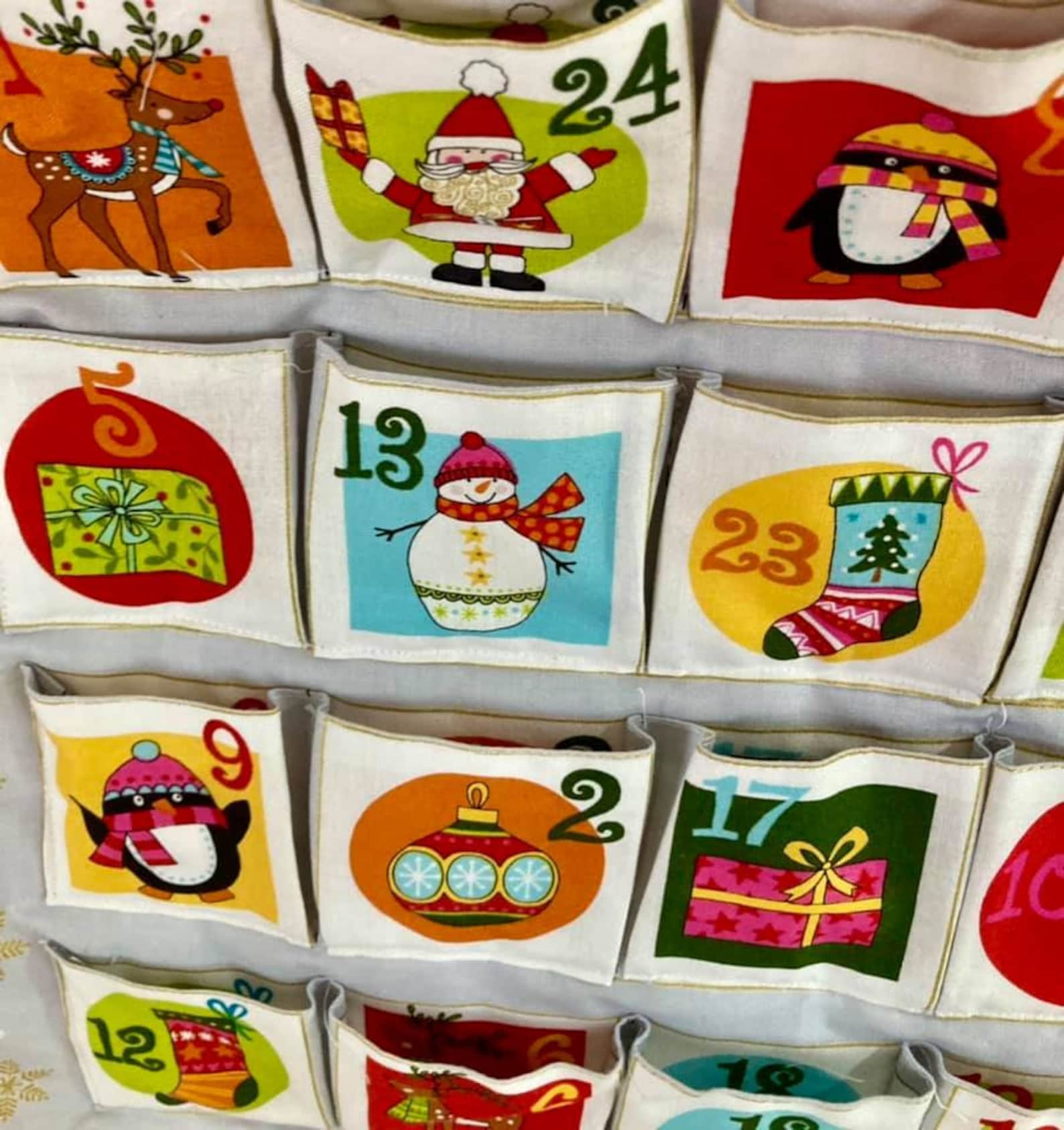 Reusable plastic free advent calendar with 24 fillable Etsy