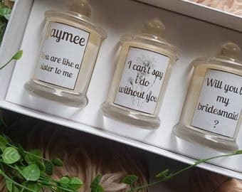 Personalised Gift| Will You Be My Bridesmaid | Bridesmaid Gift | Bridesmaid Proposal | Bridesmaid Hamper | Bridesmaid Candles| Brides