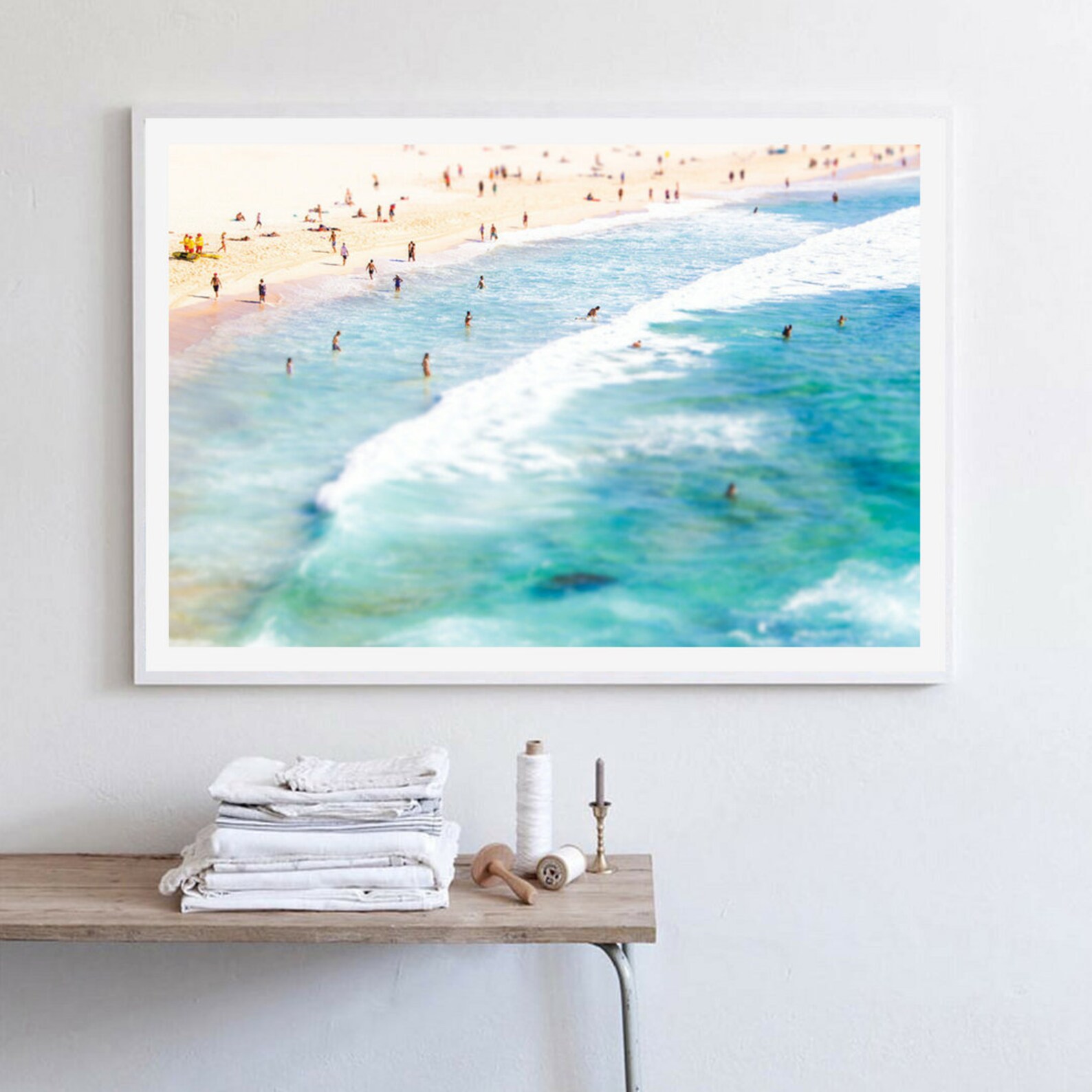 Framed Bondi Beach Photo Print // Aerial Beach Photography // | Etsy