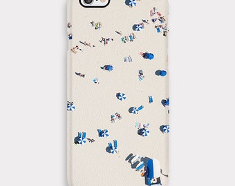 Limited Edition Bondi Beach Aerial Photography Sand Beach Umbrella Designer iPhone case featuring Daydrift travel photography