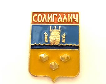 Lot 10 Pcs Vintage Badge Russia Towns USSR CCCP Collectibles Souvenir Brass Enamel Good Condition 070