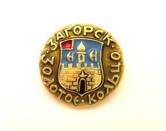 Lot 10 Pcs Vintage Badge Russia Towns USSR CCCP Collectibles Souvenir Brass Enamel Good Condition 070