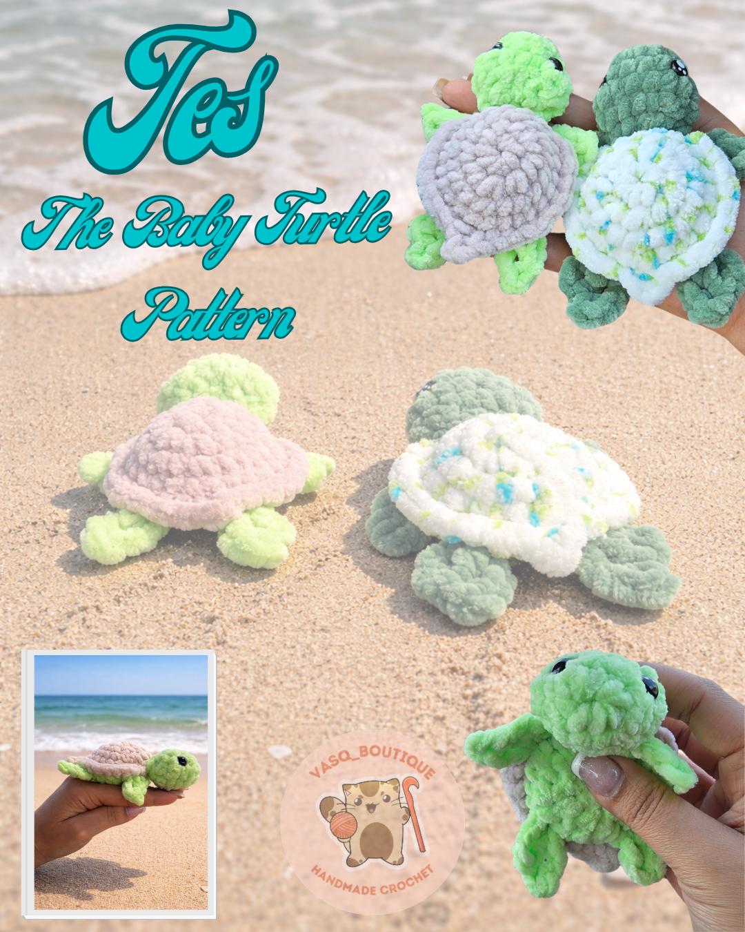 Tes the Baby Sea Turtle Crochet Pattern - Etsy