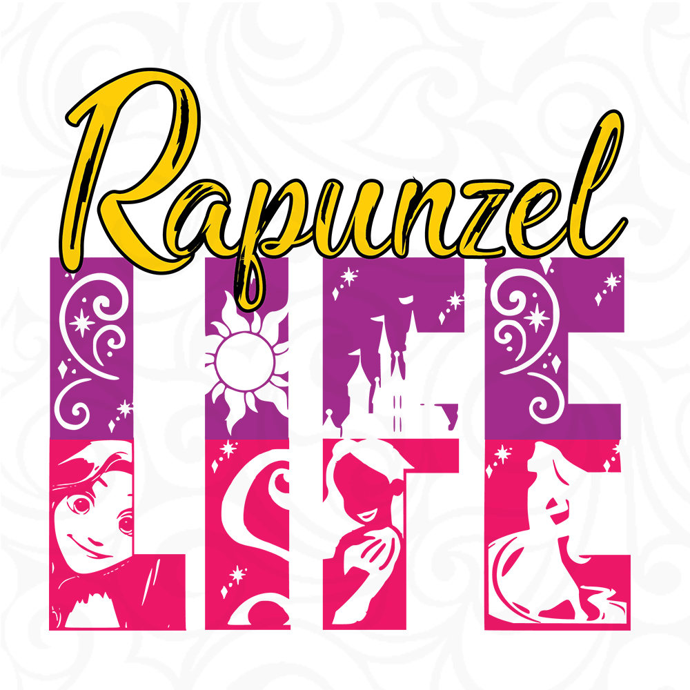 Tangled SVG Rapunzel Silhouette svg Disney Princess | Etsy