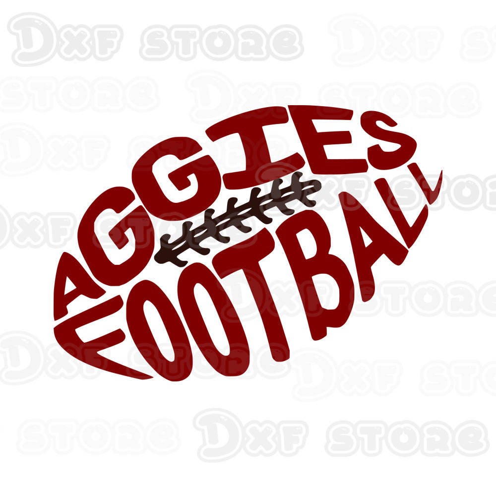 Aggies svgFootball svgfootball dxffootballFootball Life Etsy