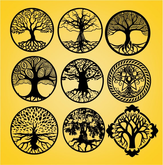 Items similar to Life of tree ,tree cut file, tree cut out, tree dxf ...