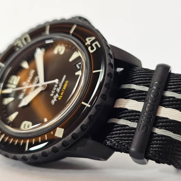 Blancpain X Swatch  Bioceramic Scuba Fifty Fathoms Ocean Of Storms SO35B400, Wristwatch, Watches