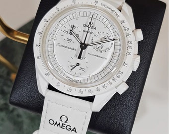 Omega X Swatch Bioceramic Moonswatch, Watches, Watch,misson to the moonphase SO33W700