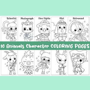 Animals Character Coloring Pages