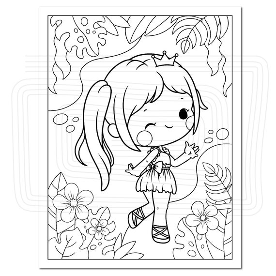 Chibi Girls Coloring Pages Set Three - Brokenness Beauty Grace