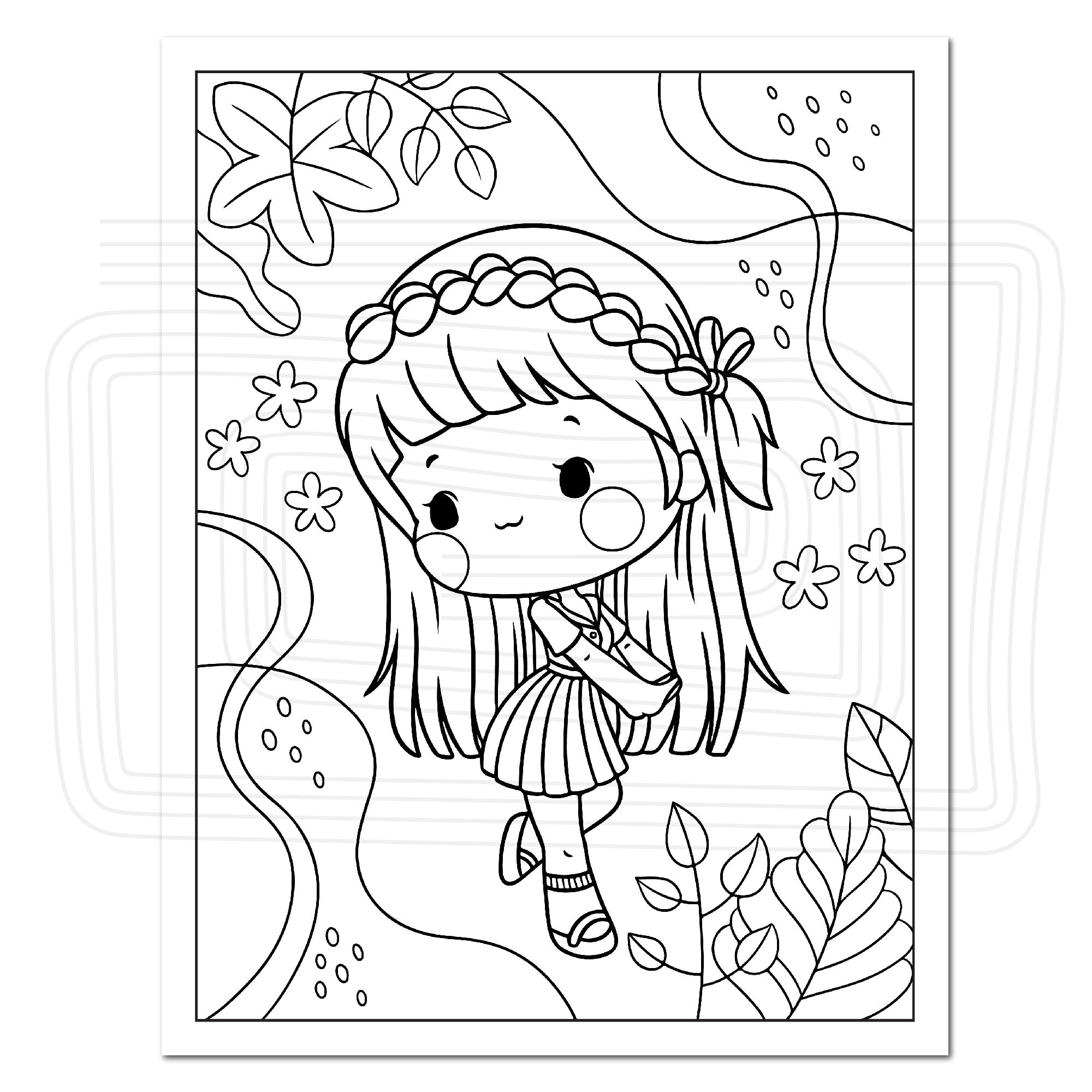 Girl Coloring Pages Stock Illustrations – 2,723 Girl Coloring