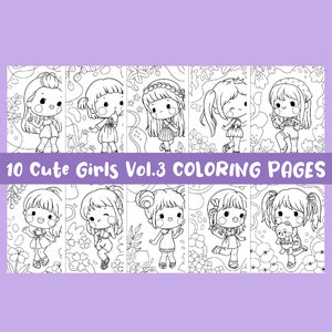 Cute Girls Vol.3 Coloring Pages