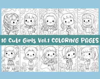 Cute Girls Vol.1 Coloring Pages