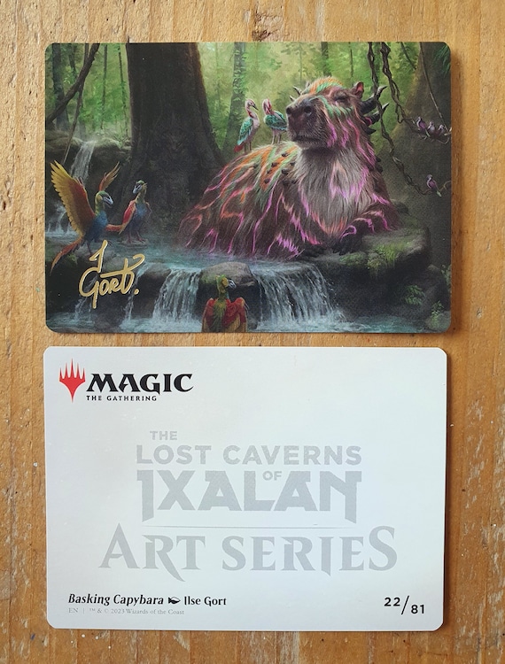 capybara mtg card The Lost Caverns of Ixalan Prerelease is this weekend! The set even has capybaras! Check out our website to pre-register for events!, #mtglci #capybara #mtg The Lost Caverns of Ixalan (LCI) #175 Illustrated by Ilse Gort Magic Card Deck Box for MTG