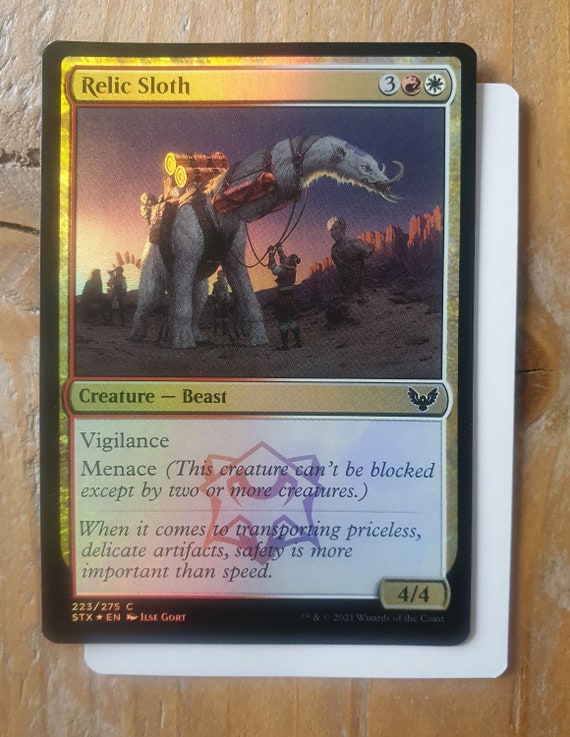 mtg sloth cards HTTYYTRYT for Playmat Non-Slip Rubber Play Mat with Storage Bag Combination, Ideal for Card Game Lovers TCG Play Mat, Flower : Toys & Games This Mount becomes saddled until end of turn Startled Relic Sloth (Card) |