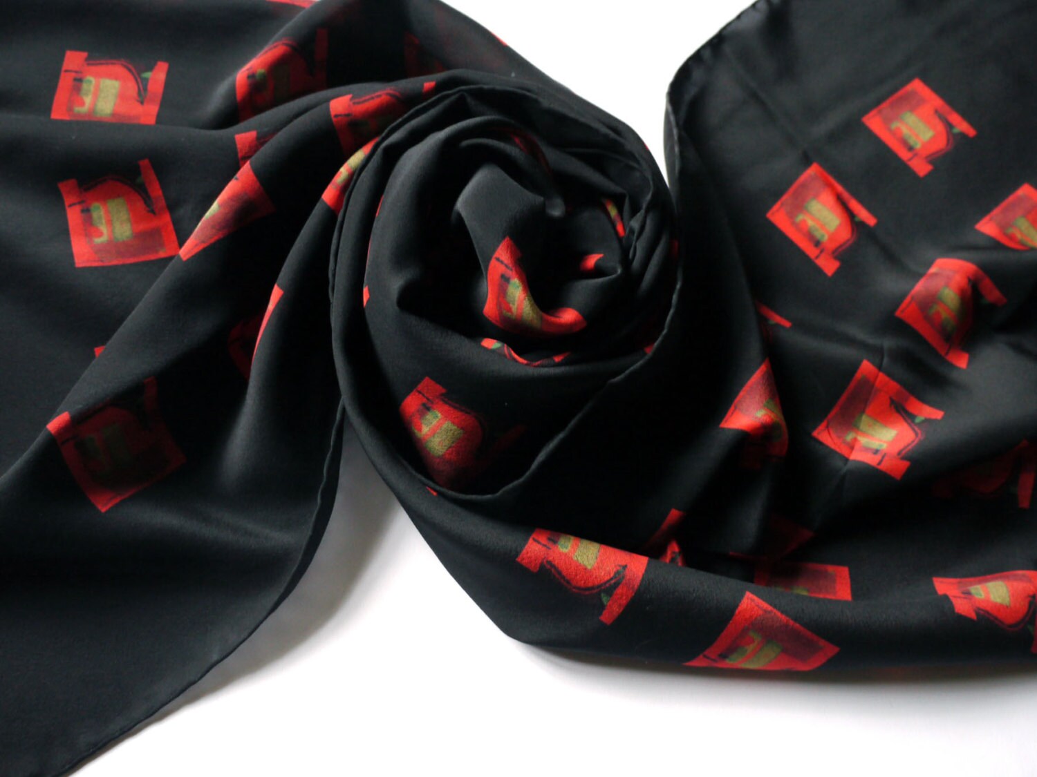 black and red pashmina scarf 100/% silk scarf pashmina wrap abstract pattern scarf shawl scarf head wrap scarf Christmas scarf