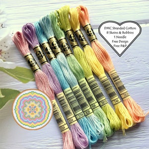 DMC Stranded Cotton // 8 Stränge // DMC Garn // Kreuzstich Garn // Stickgarn // Freie Muster // Starter Pack