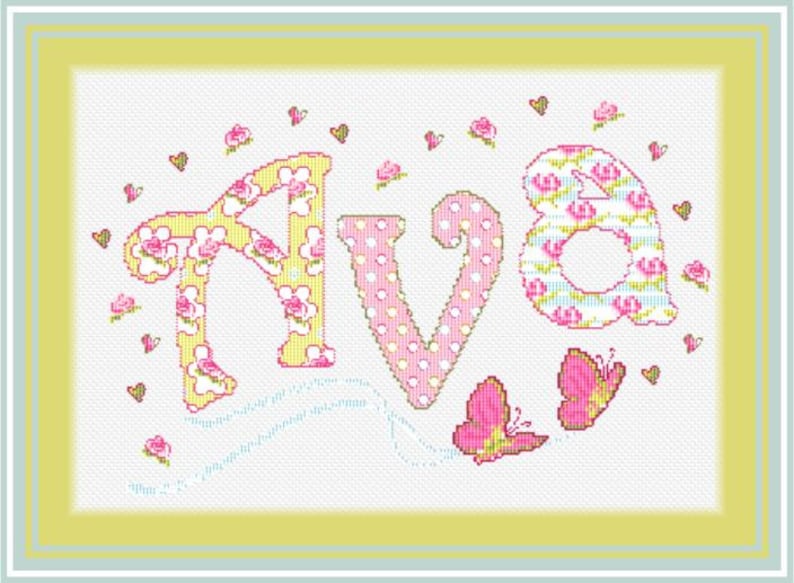 Complete Kit // Customized Sampler// Name Cross Stitch // Name Etsy