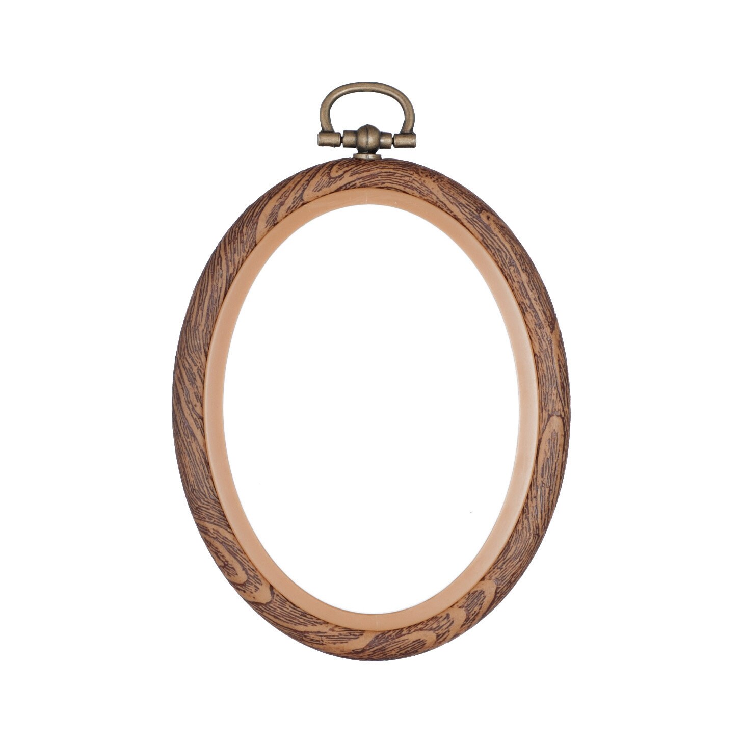 Oval Embroidery Hoop, Hang on the Wall, Flexi Hoop for Hand Embroidery,  Embroidery Display, Wooden Imitation, Cross Stitch Hoop, 