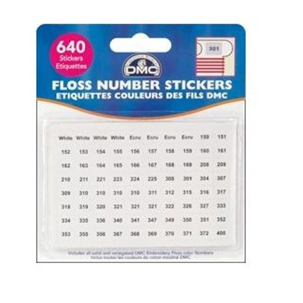 DMC Number Labels // Thread Storage // Floss Bobbin Labels // DMC Thread Colour Labels // Thread Bobbin Numbers // Cross Stitch Storage