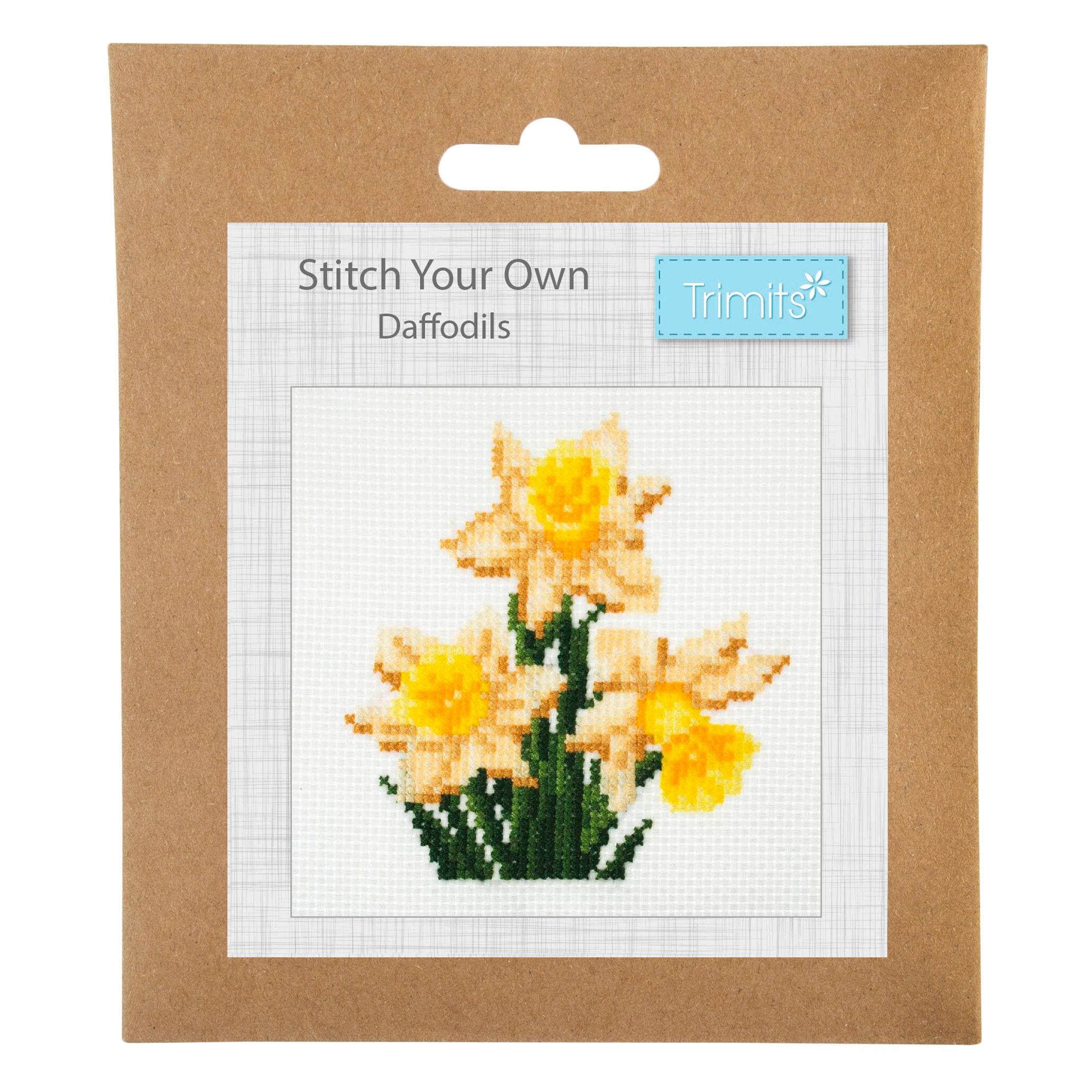 Trimits Mini Counted Cross Stitch Kit: Daffodil Trimits Mini Counted Cross Stitch Kit: Daffodil