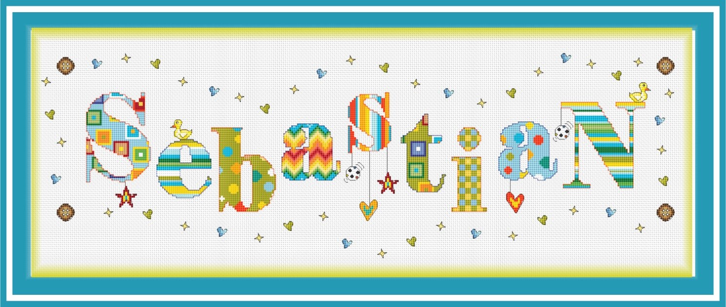 Complete Kit // Name Sampler // Boy //child// Kid // Baby Sampler ...