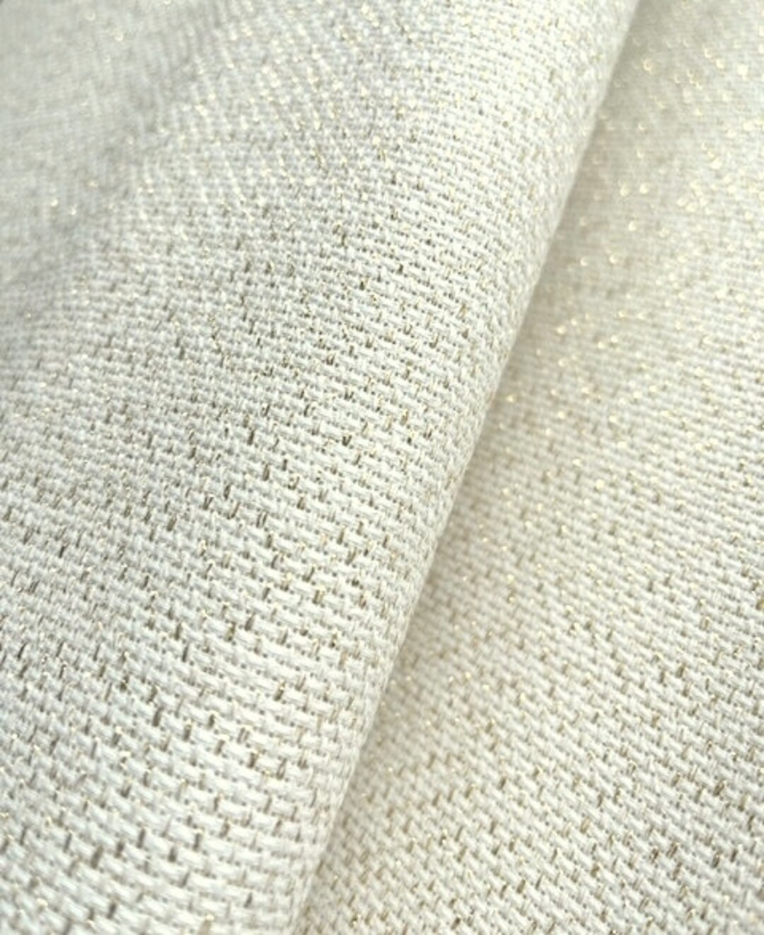 Zweigart 14 Count Cream Gold Fleck Aida / Cross Stitch Aida / Cross