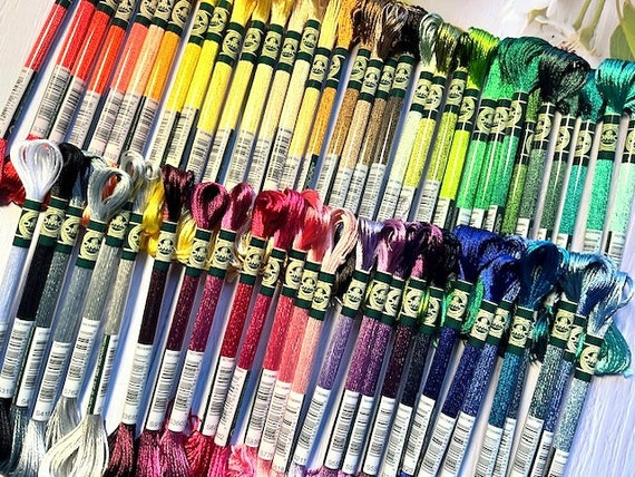 DMC Satin Threads  // 8Mtr Length //DMC Threads // Cross Stitch Floss // Embroidery Threads // Complete Set 60 Skeins