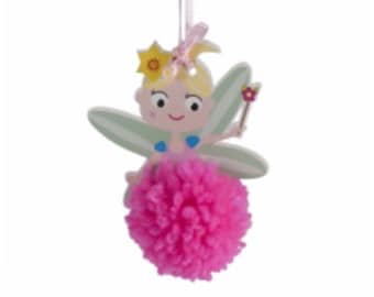 Pom Pom Fairy Decoration // Make Your Own Fairy // Wool Fairy Kit // Pom Pom Fairy Craft Kit // Pom Pom Fairy // Pink Fairy Pom Pom Kit